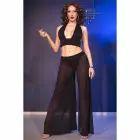 Chilirose CR 4857 Sheer Top & Wide-Leg Pants Set – Black – S — Photo 4