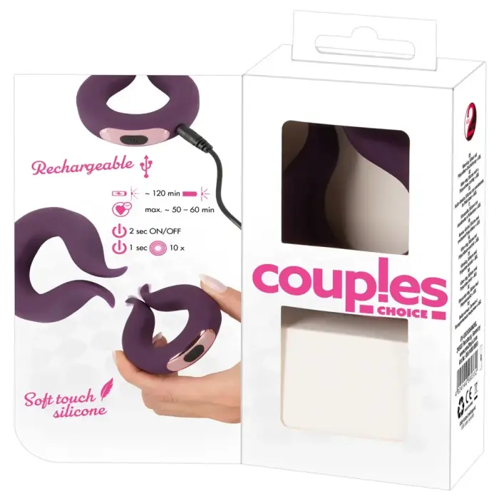 Couples Choice kahe mootoriga rõngas vibraator – roosa Photo