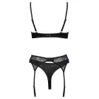 Cottelli LINGERIE pitsist ja satiinist rinnahoidja komplekt kett-dekoriga – must – 80B/M — Foto 7