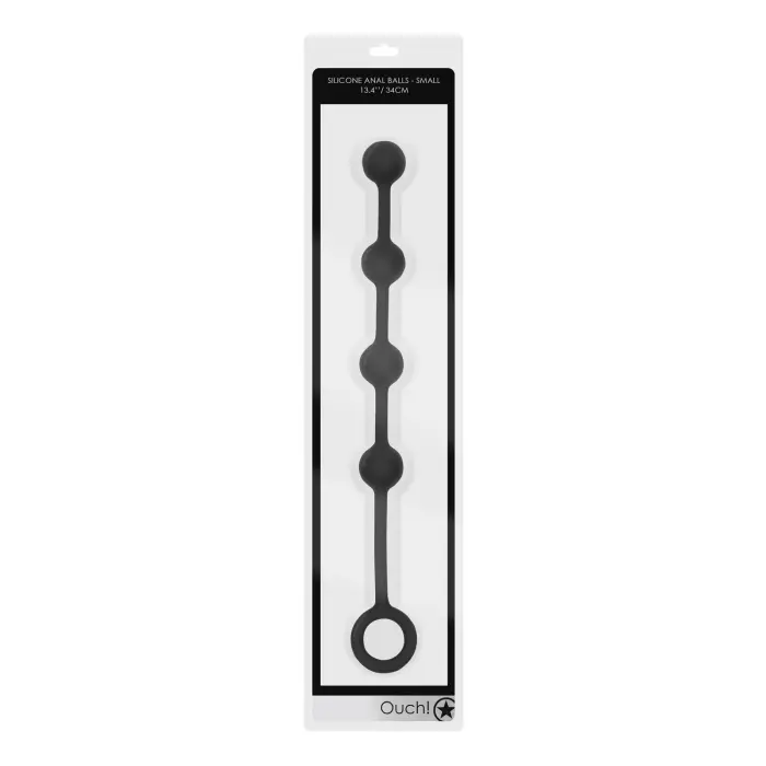 Silicone Anal Balls - S – Black Photo