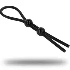 OHMAMA Adjustable Silicone Dual Intimate Ring – Black — Photo 1