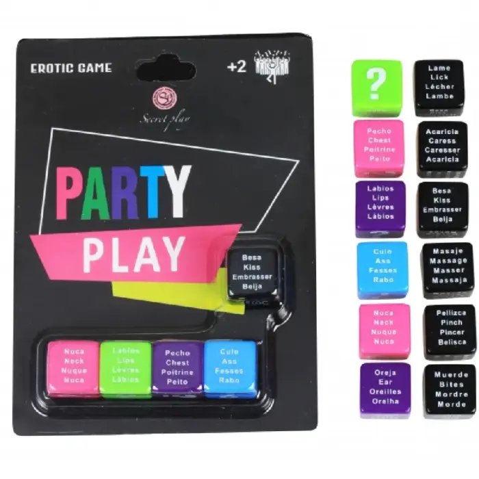 Secret Play Party Play Dice Game 5-Piece Set Multilingual 14mm