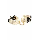 Guilty Pleasure Soiree Pearl Handcuffs – наручники – веганская кожа – искусственный жемчуг — Фото 4