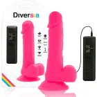 DIVERSIA Flexible Vibrating Dildo – 20.5 cm (8″) – Pink — Photo 1