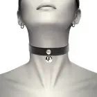 Coquette Chic Desire Vegan Leather Collar – Adjustable Elegant Accessory 43 cm – Black — Photo 2