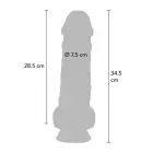 TOYJOY Get Real Deluxe eriti paks dildo – 34.5 cm (13.6″) – Nahavärv — Foto 4