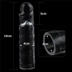 Flawless Clear Penis Sleeve Add 2" – transparent TPR penis extender sleeve — Photo 11