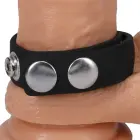 The Silicone 5 Snap Cock Ring – Black — Photo 3