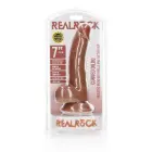 Curved Realistic Dildo with Balls and Suction Cup – 18 cm (7″) — Photo 1