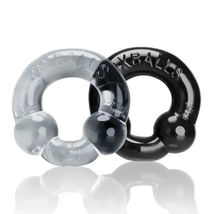 Oxballs Ultraballs 2-Pack Adjustable Rings Black & Clear