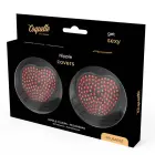 Coquette Chic Desire Heart Nipple Covers Self-Adhesive Black/Red Set — Photo 4