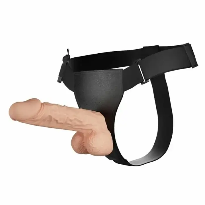 Baile Ultra Passionate regulējams strap-on dildo – 24 cm (9.4″) – miesas krāsa
