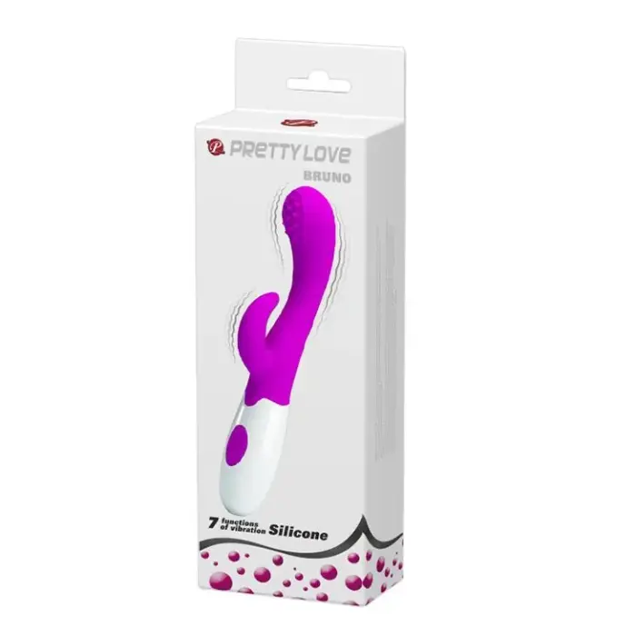 PRETTY LOVE BRUNO dubultais vibrators – 7 funkcijas Foto 9
