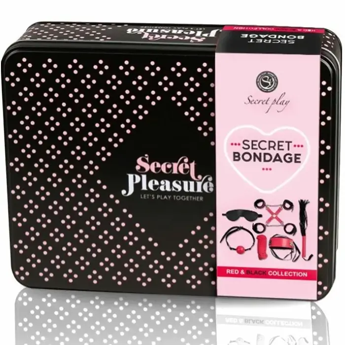 Secret Play Red Collection bondage set – synthetic leather – red