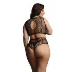 Duo Net Bra Set with Key-Hole – Plus Size – Black — Photo 3
