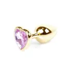 MyLove Toys Jewellery Gold širdies formos analinis kištukas – 7 cm (2.8″) – Rožinis — Nuotrauka 7