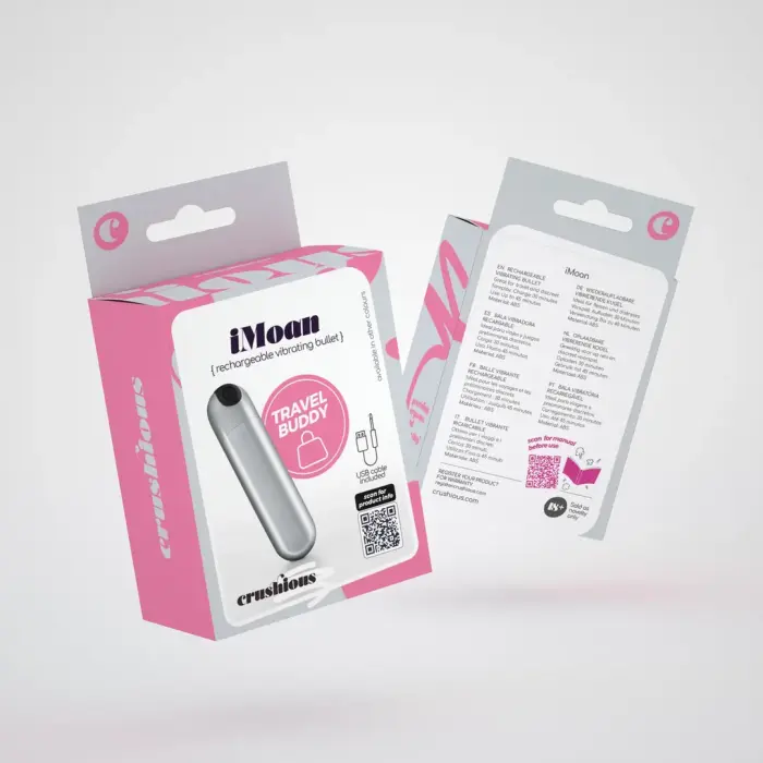 iMoan перезаряжаемый вибропуля – 7.6 cm (3″) – серебряный