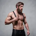 Fetish Submissive Attitude Men's Eco-Leather Adjustable Chest Harness – Black – One Size — Photo 6