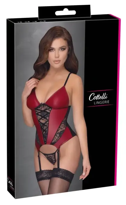 Cottelli Lingerie Basque Red/Black XL