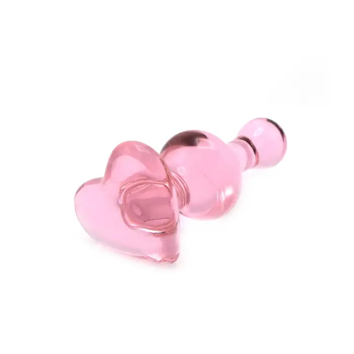 Klaasist südamekujuline dildo – 10 cm (4″) – Läbipaistev