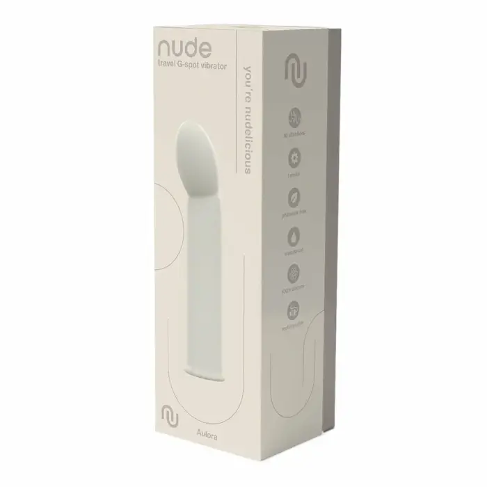 NUDE Aulora Travel G-Spot Vibrator – компактный силиконовый вибратор для путешествий с 10 режимами – 14,1 см