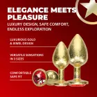 Milan Collection Metal Anal Plug Set – 7 - 10 cm – Gold — Photo 4