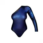 HARLO Asymmetrical Bodysuit with One Sleeve – Blue – XXL — Photo 4
