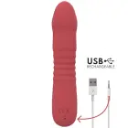 Intense Juni Up & Down 10 Red – силиконовый вибратор с автоматическим движением и 10 режимами – красный — Фото 3