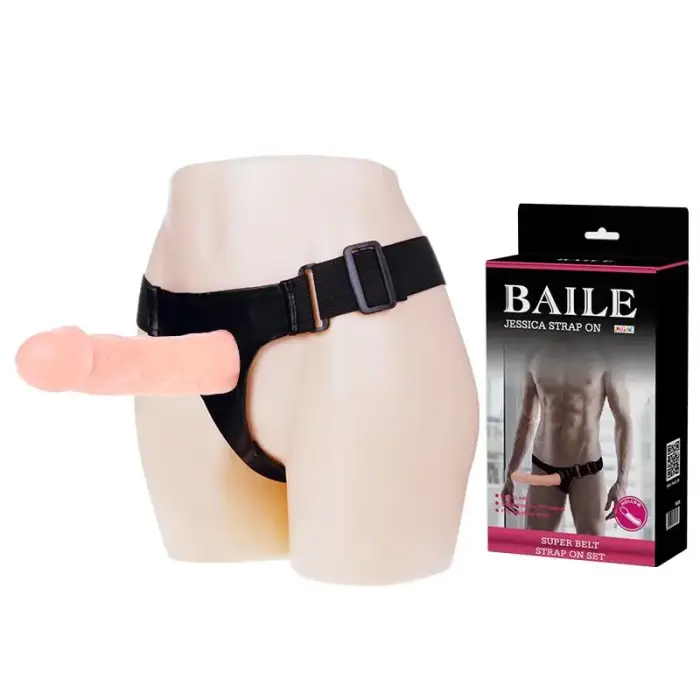 BAILE Jessica strap-on dildo – miesas krāsa Foto 7