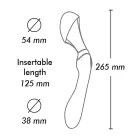 ZOA intīmais masāžas vibrators – 27 cm (10.6″) – melns — Foto 4