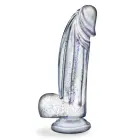 Blush Naturally Yours Bling Glitter Dildo with Suction Base – 19 cm, Sparkling Clear — Photo 3