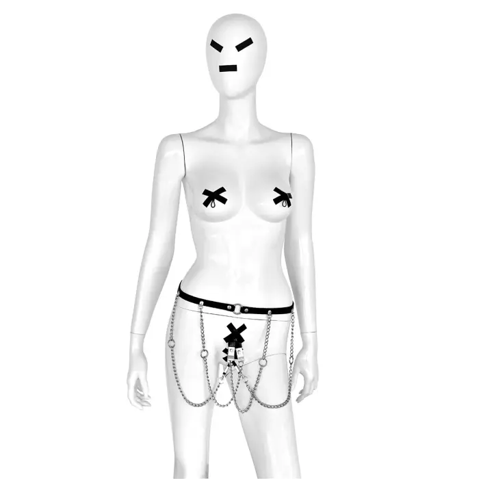 Leather Hip Belt and Rings with 4 Clamps Фото num