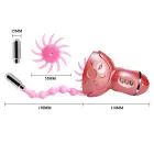 BAILE Rolling Fun Bendable Vibrator with Tongue and Anal Stimulator – 18 cm (7″) – Pink — Photo 6