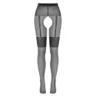 Cottelli LEGWARE Crotchless Tights with Suspender Belt – Black — Photo 7
