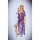 Baci Lingerie Midnight Desire nėrinių chalatas – violetinis – M/L — Nuotrauka 3