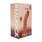 Kahekordse tihedusega silikoonist kaardus realistlik dildo iminapaga – päevitunud – 20,5 cm — Foto 1