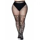 Leg Avenue Plus Floral Vine võrksukkpüksid – mustad – Plus size — Foto 4