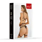 Lingerie Set: Bra, Thong and Suspender Harness – Black – 2XL — Photo 4
