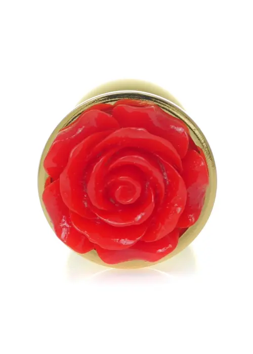 Jewellery Gold anālais spraudnis ar rozi – 7 cm – Sarkans