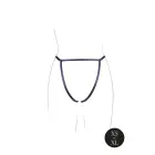 Aimé Brief with Open Crotch and Back, Adjustable Straps and Golden Details – Black – One Size — Photo 12