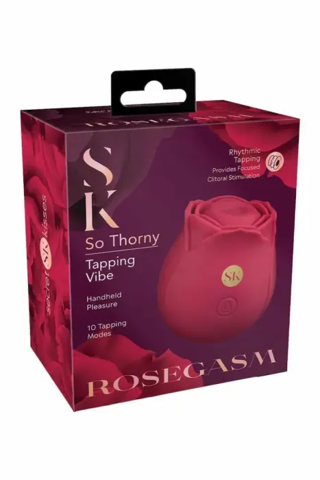 SECRET KISSES Rosegasm So Thorny – вибратор с постукиванием – розовый – 10 режимов – 8,3 см