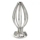 Mr. Steel apvalios vielos analinis kištukas – M – Sidabrinė — Nuotrauka 1