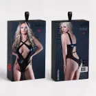 Celeste – wetlook ja läbipaistev teddy – L/XL – must — Foto 2