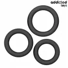 Addicted Toys Silicone Support Ring Set Model 1 – 3 Sizes – Black — Photo 5