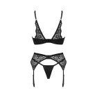 Obsessive Bellastia 3 daļu komplekts – melns – XL/2XL — Foto 4