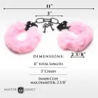 Cuffed in Fur pūkaini metāla rokudzelži – rozā — Foto 8