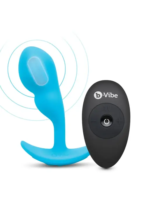 B-Vibe Prostate-Stimulating SnugPlug Anal Plug – S – Blue
