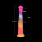Kiotos Monstar Beast 72 tamsoje šviečiantis dildo – 30 cm (11.5″) – Daugiaspalvis — Nuotrauka 8