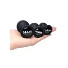 XR Brands Dirty Words Silicone Plug Set – 3 Sizes – Black — Photo 3