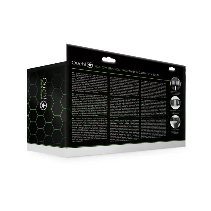 Twisted Hollow Strap-On – spīd tumsā, neona zaļš Foto 2